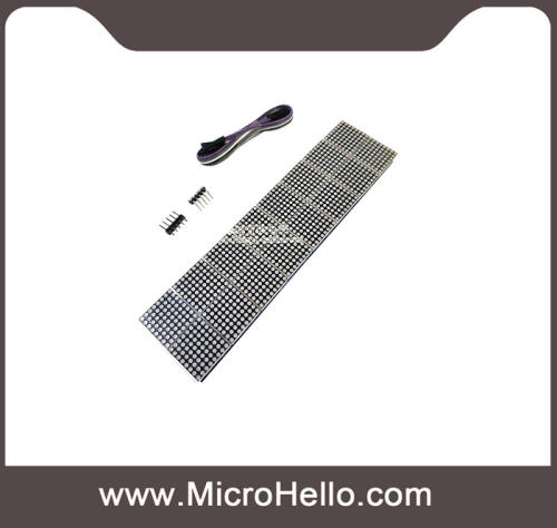 MAX7219 LED Display Driver module with 16pcs 8x8 Dot Matrix LED Display on PCB