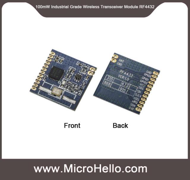 RF4432 100mW Industrial Grade Wireless Transceiver Module 315/433/490/868/915MHz