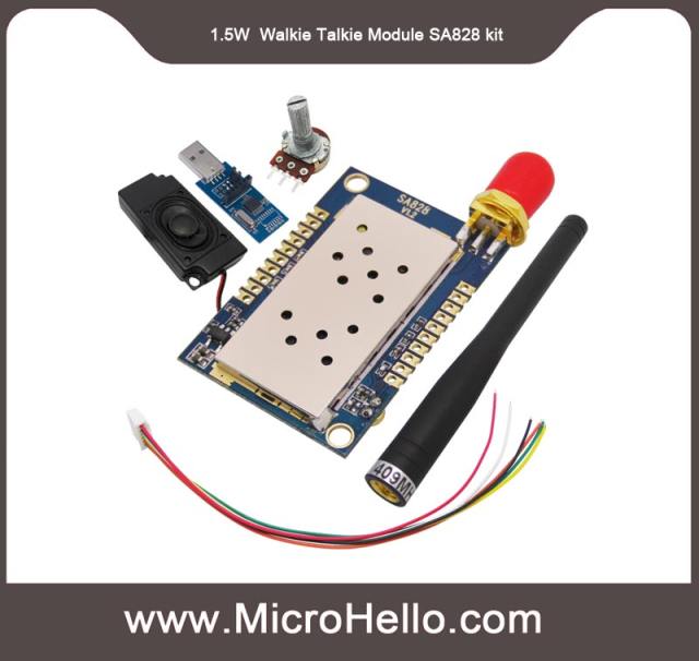 SA828 Kit 1.5W VHF UHF full featured miniature walkie talkie module