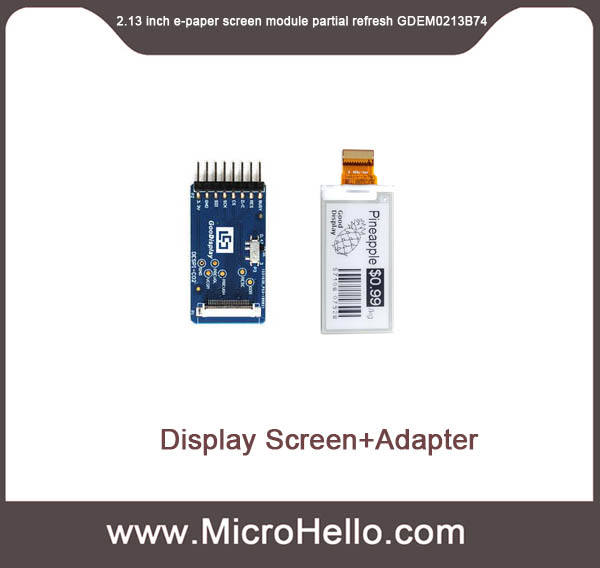 GDEM0213B74 2.13 inch e-paper 250x122 screen module partial refresh, 4 Grayscale