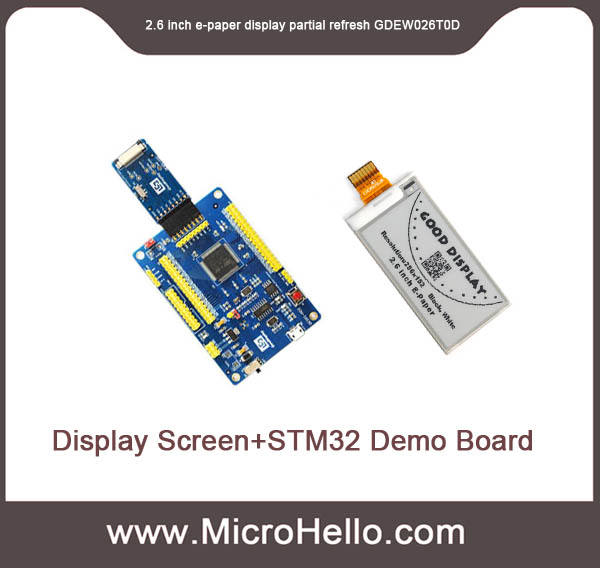 GDEW026T0D 2.6 inch e-paper display partial refresh 4 Grayscale e-ink screen 296x152