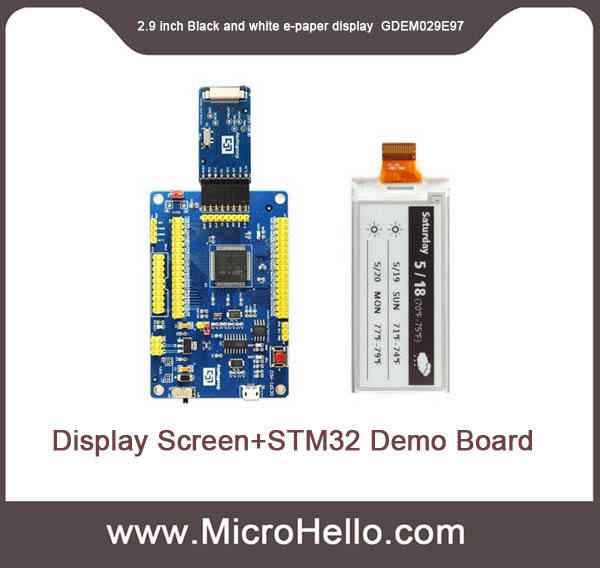 GDEM029E97 2.9 inch partial refresh e-paper display temperature sensing 296x128