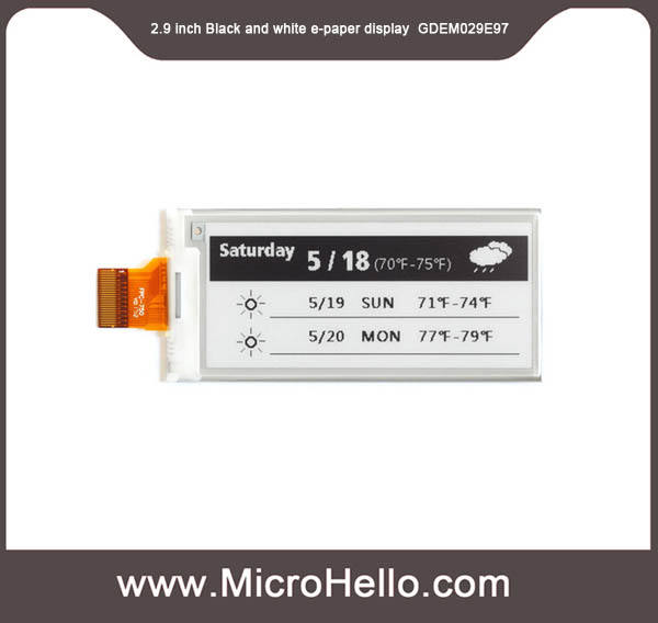 GDEM029E97 2.9 inch partial refresh e-paper display temperature sensing 296x128
