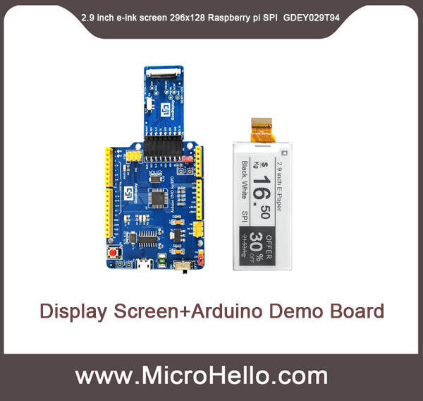 GDEY029T94 2.9 inch e-ink screen 296x128 Raspberry pi SPI display 296x128