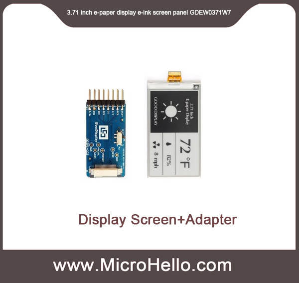 GDEW0371W7 3.71 inch e-paper display e-ink screen panel 4 grayscale 416x240