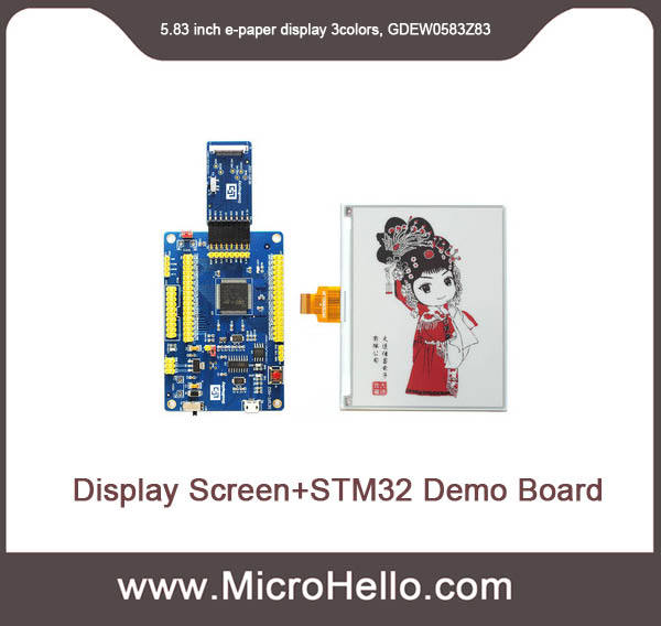 GDEW0583Z83 5.83 inch high resolution red e-paper display three colors 648x480 Tri-color SPI