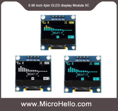 0.96 inch 4pin OLED display Module IIC yellow white blue yellow/blue optional