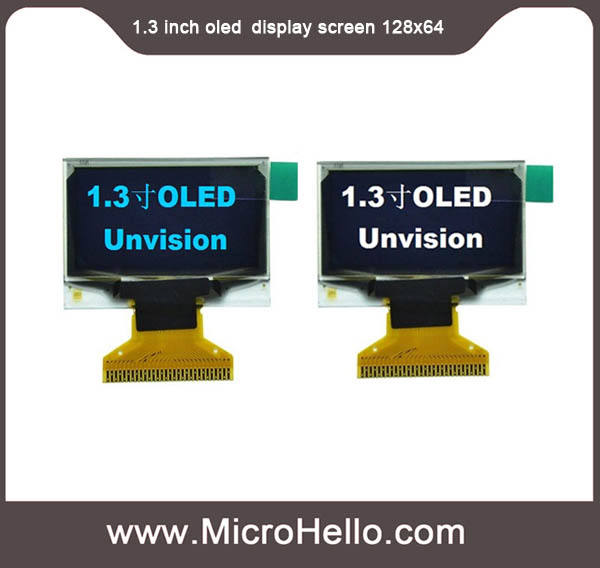 1.3'' OLED display screen yellow white blue yellow/blue optional