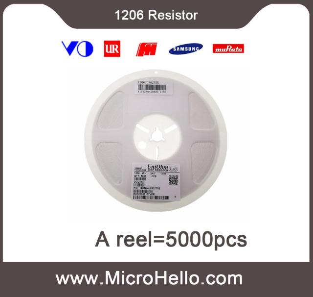 1206 750K 820 910K Resistors Resistor 5000pcs[1 reel] 5% FengHua VO UR SAMSUNG MURATA