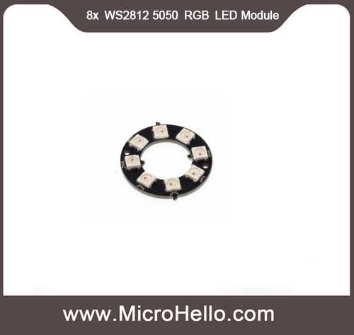 8x WS2812 5050 RGB LED Module round