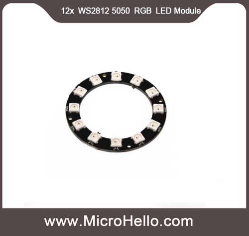 12x WS2812 5050 RGB LED Module round