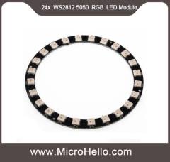 24x WS2812 5050 RGB LED Module round