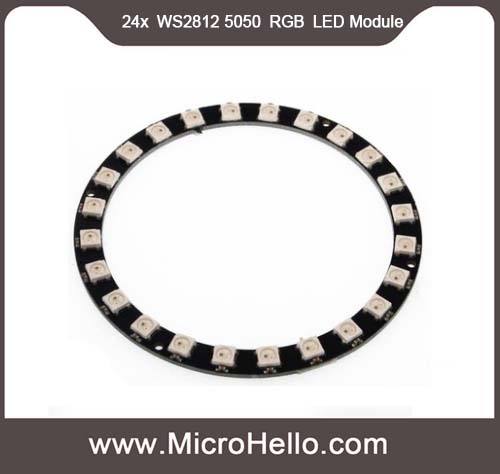 24x WS2812 5050 RGB LED Module round