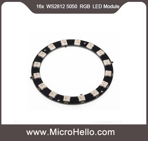 16x WS2812 5050 RGB LED Module round