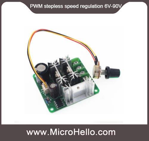 PWM stepless speed regulation switch for DC motor 6V-90V