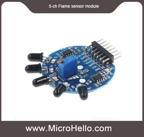 5-CH Flame sensor module analog digital dual output fire extinguishing robot
