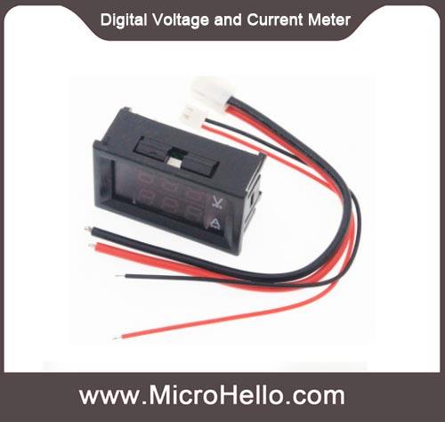 High voltage DC7V-100V 10A 50A 100A DC dual LED display digital voltage and current meter