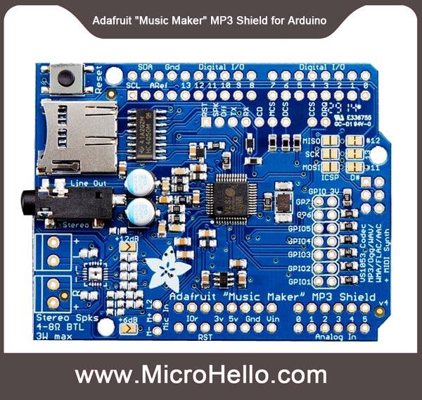 Adafruit "Music Maker" MP3 Shield for Arduino (MP3/Ogg/WAV...)