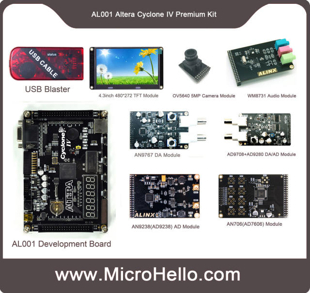 AL001 ALTERA FPGA development board Cyclone IV 【Premium Kit】NIOS EP4CE6 256Mbit SDRAM