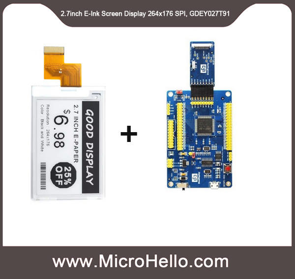 GDEY027T91,2.7inch E-Ink Screen Display 264x176 Resolution Electronic E-Paper Communicating via SPI Interface