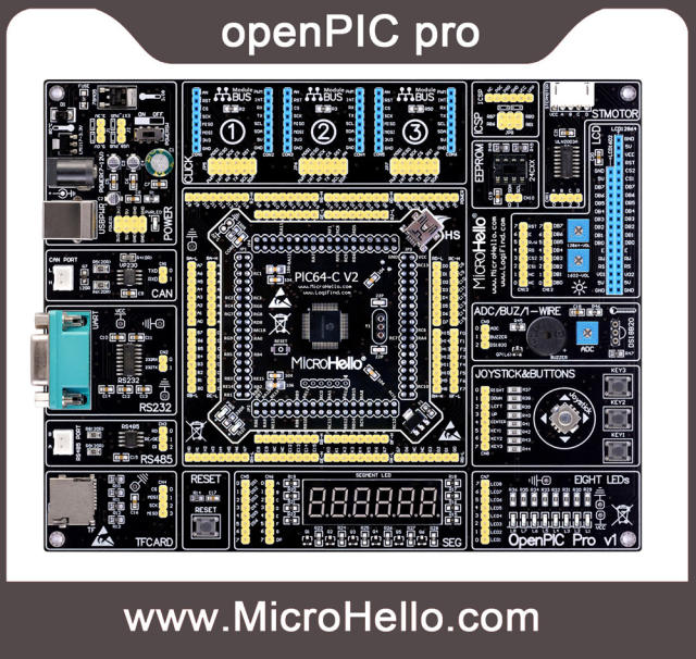 openPIC Pro with PIC32MX795F512L PIC development board for 16bit 32bit dsPIC30 dsPIC33 PIC24 PIC32 Series