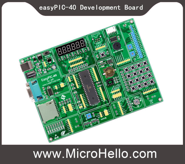 easyPIC-40 PIC development board for 8bit DIP40 PICs PIC16(L)F PIC18(L)F Series