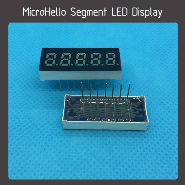 10pcs 0.23 inch 5 digit segment led display Yellow/white/blue/red/green/kelly