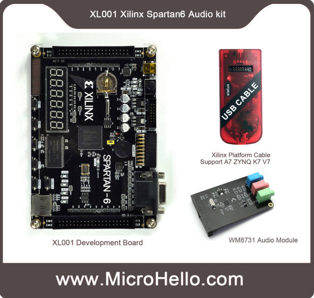 XL001 Xilinx FPGA development Board 【AD9767 DA KIT】 Spartan-6 XC6SLX9