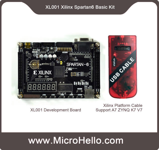 XL001 Xilinx FPGA development Board 【AD9767 DA KIT】 Spartan-6 XC6SLX9