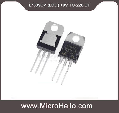 10pcs L7809CV 1.5A (LDO) +9V TO-220 ST Voltage Regulators