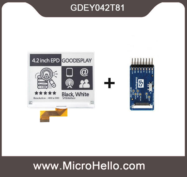 GDEY042T81 4.2 inch e-ink display high rate refresh 400x300 SPI