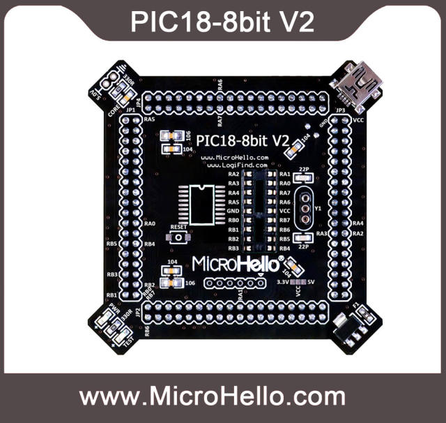 PIC18-8bit V2 MCU Card for openPIC Pro PIC Development Board supports 18pin 8bit PIC MCUs