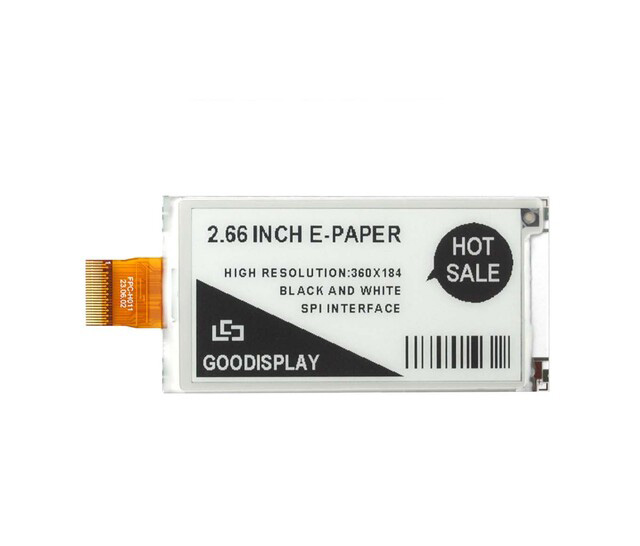 GDEY0266T90H 2.66 inch E-Paper Display 360x184 fast update 1.5s E Ink ...