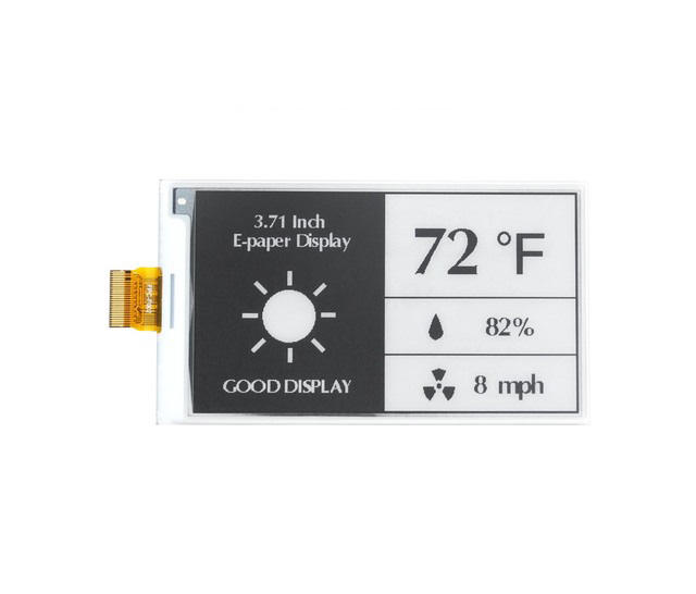 GDEY037T03 3.7 inch E-Paper Display Arduino  E-ink Screen 416x240 Pixels Fast Update Black and White