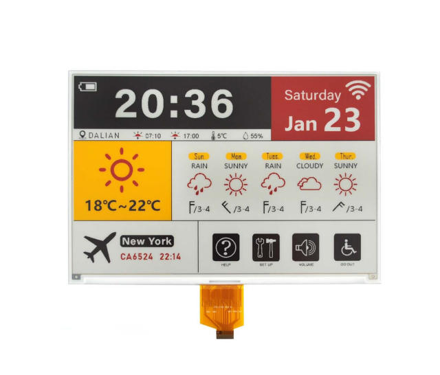 GDEM102F91 10.2 inch e-paper display large ePaper 4-color black white yellow red E Ink screen 960x640 SPI