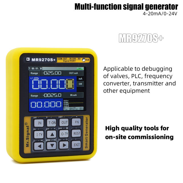 MR9270S+ Multi-function signal generator 4-20mA/0-24V signal input and output mA/V/mV/Hz/ohm/RTD/various TC signals High quality tools foron-site commissioning