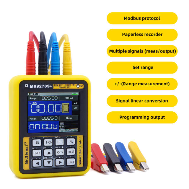 MR9270S+ Multi-function signal generator 4-20mA/0-24V signal input and output mA/V/mV/Hz/ohm/RTD/various TC signals High quality tools foron-site commissioning