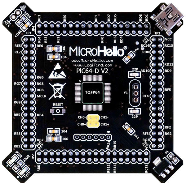 Half-empty PIC MCU Card for openPIC Pro Development Board supports PIC16F PIC18F dsPIC30 dsPIC33 PIC24 PIC32 microcontrollers