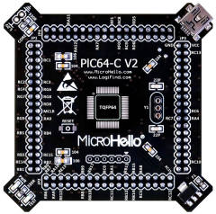 Half-empty PIC MCU Card for openPIC Pro Development Board supports PIC16F PIC18F dsPIC30 dsPIC33 PIC24 PIC32 microcontrollers