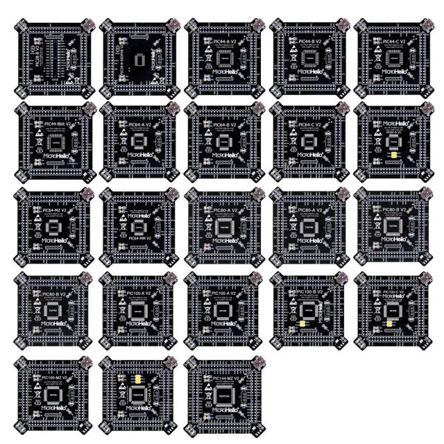 Half-empty PIC MCU Card for openPIC Pro Development Board supports PIC16F PIC18F dsPIC30 dsPIC33 PIC24 PIC32 microcontrollers