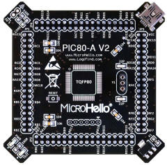 Half-empty PIC MCU Card for openPIC Pro Development Board supports PIC16F PIC18F dsPIC30 dsPIC33 PIC24 PIC32 microcontrollers