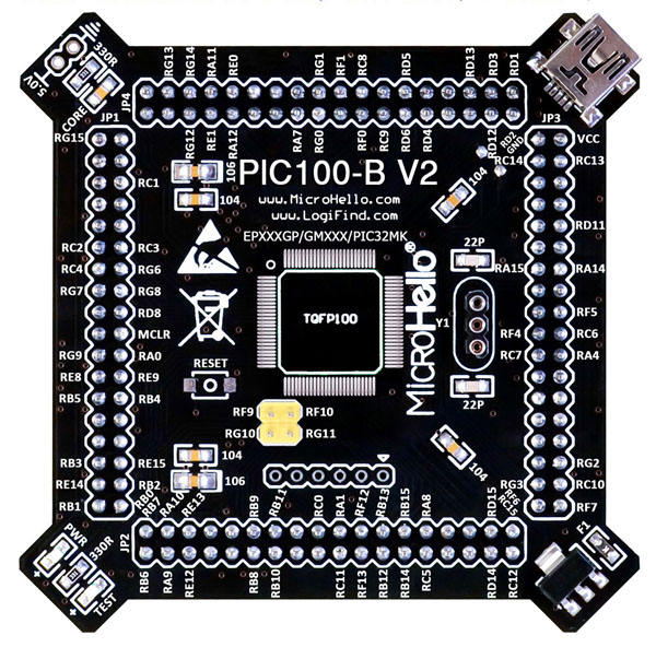 Half-empty PIC MCU Card for openPIC Pro Development Board supports PIC16F PIC18F dsPIC30 dsPIC33 PIC24 PIC32 microcontrollers