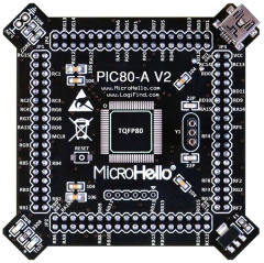 Half-empty PIC MCU Card for openPIC Pro Development Board supports PIC16F PIC18F dsPIC30 dsPIC33 PIC24 PIC32 microcontrollers