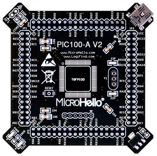 Half-empty PIC MCU Card for openPIC Pro Development Board supports PIC16F PIC18F dsPIC30 dsPIC33 PIC24 PIC32 microcontrollers