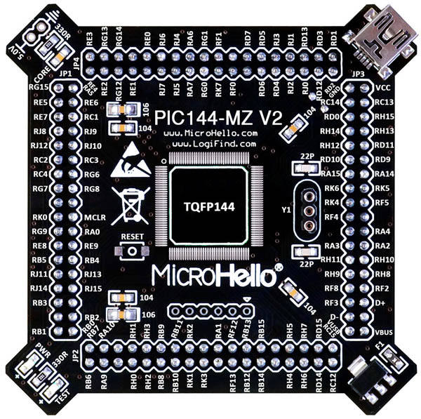Half-empty PIC MCU Card for openPIC Pro Development Board supports PIC16F PIC18F dsPIC30 dsPIC33 PIC24 PIC32 microcontrollers