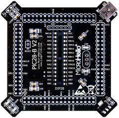 Half-empty PIC MCU Card for openPIC Pro Development Board supports PIC16F PIC18F dsPIC30 dsPIC33 PIC24 PIC32 microcontrollers