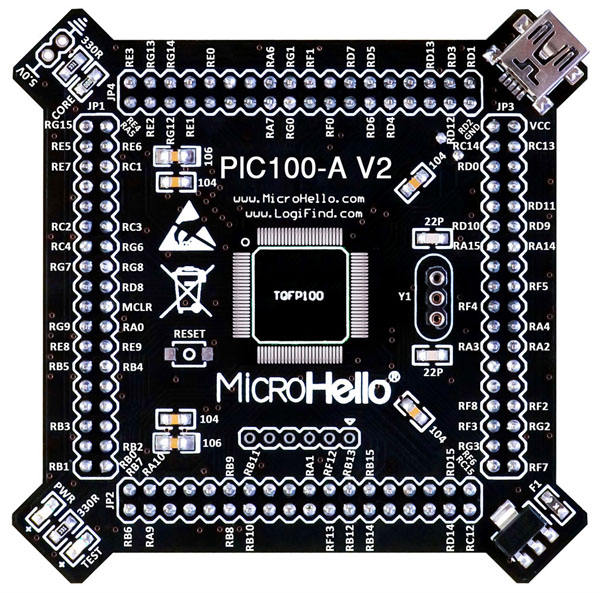 Half-empty PIC MCU Card for openPIC Pro Development Board supports PIC16F PIC18F dsPIC30 dsPIC33 PIC24 PIC32 microcontrollers
