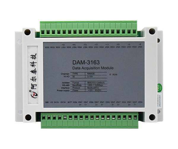 DAM-3163 16-channel 16-bit analog output module Voltage Output module RS485 communication interface and standard ModbusRTU protocol