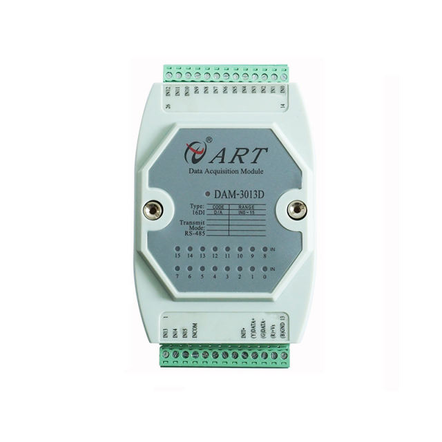 DAM-3012D/DAM-3013D 14/16-channel isolated digital input module Dry / Wet Contact data acquisition module RS485 communication interface ModbusRTU protocol