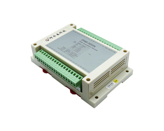 DAM-3055N acquisition module with 16-channel differential analog input 6-bit resolution, analog input isolation, RS485 communication interface standard ModbusRTU protocol